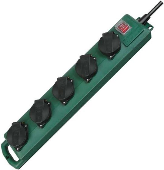 Super-Solid SL 544 D IP44 Garten-Steckdosenverteiler 5-fach 5m H07RN-F 3G1,5 - 