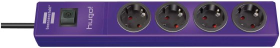 hugo! Steckdosenleiste 4-fach violett 2m H05VV-F 3G1,5 - 