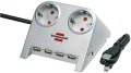 Desktop-Power-Plus mit USB-2.0-Hub mit 5V-Buchse 2-fach silber 1,8m H05VV-F 3G1,5 - 
