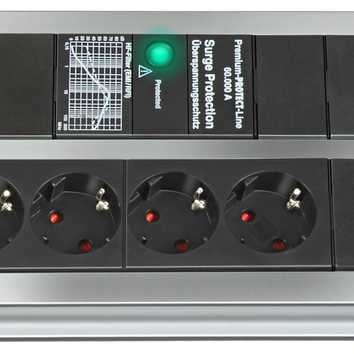 Premium-Protect-Line 120.000A &Uuml;berspannungsschutz-Steckdosenleiste 12-fach DUO 3m H05VV-F 3G1,5 - 